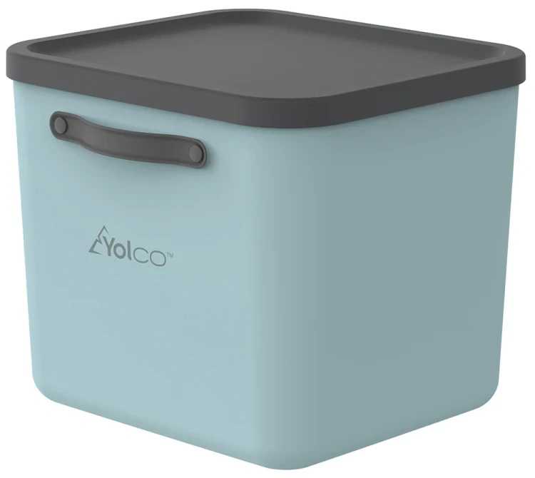 Plastový úložný box s víkem Yolco Mythen 40 l světle modrý